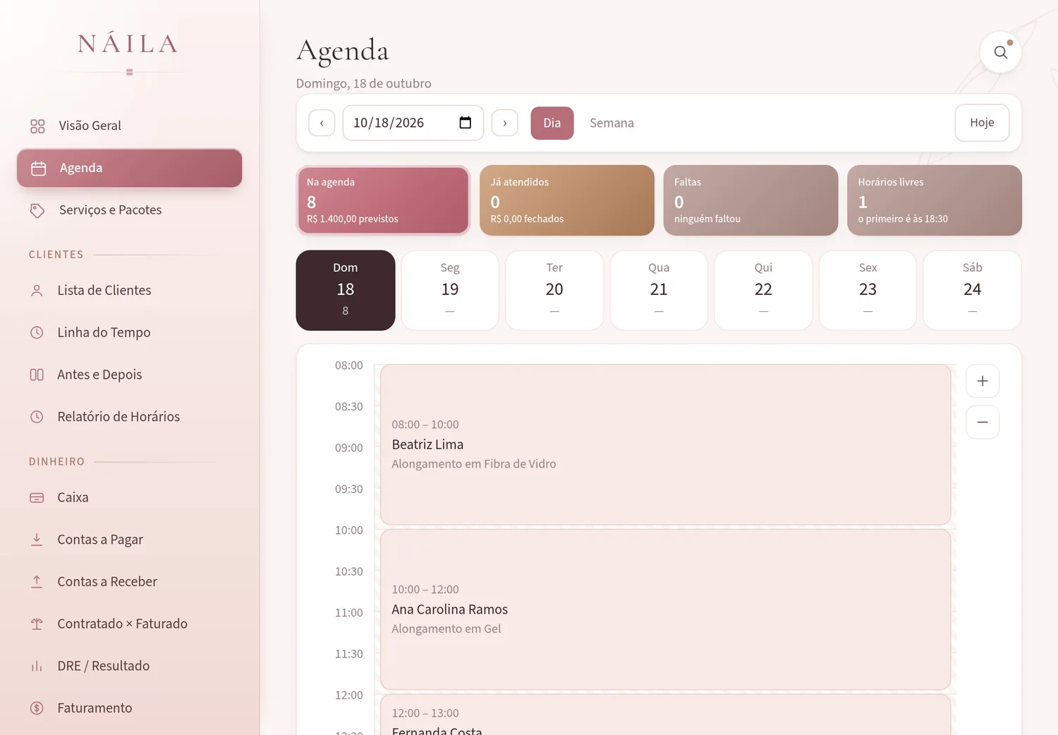 Agenda no tablet